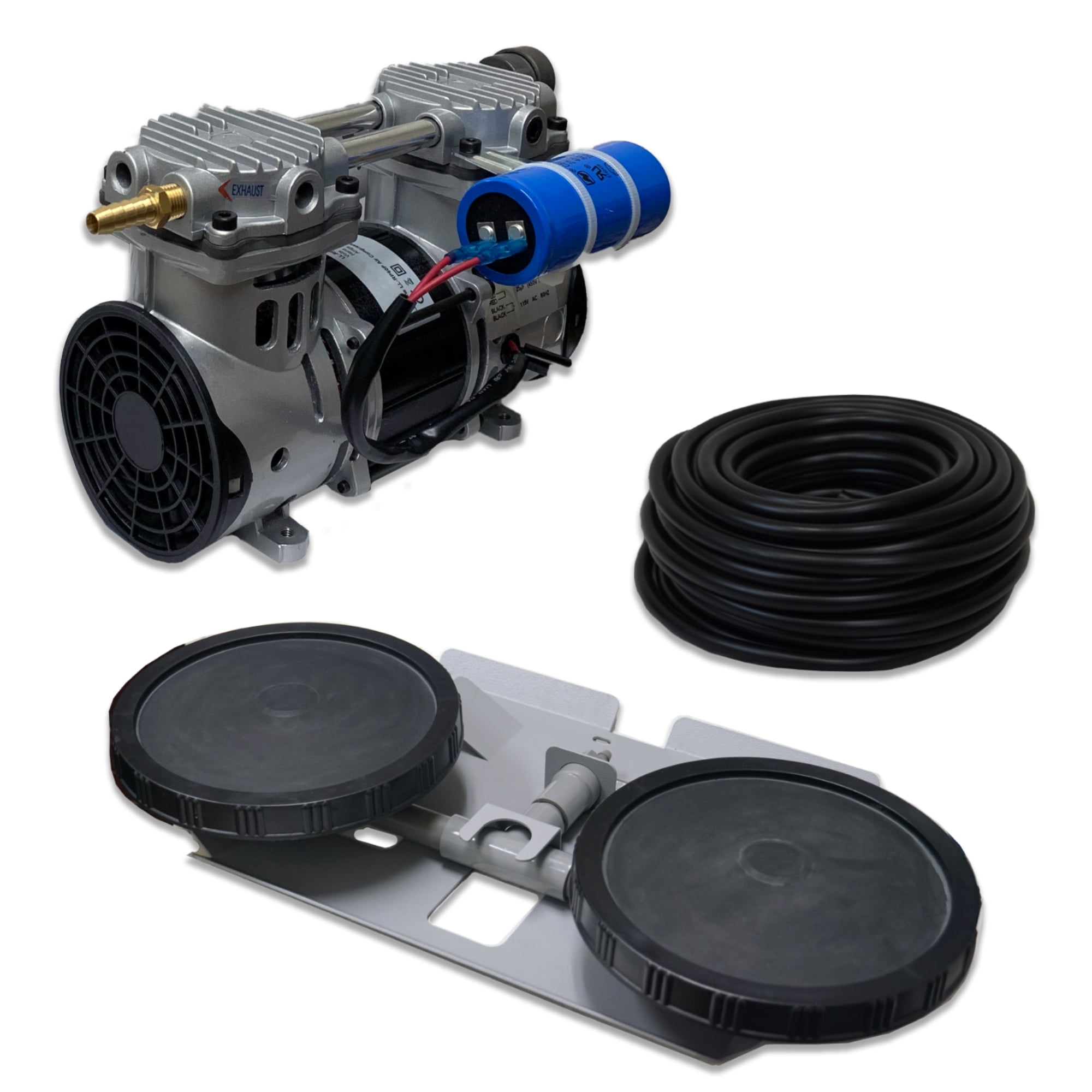 HALF OFF PONDS Patriot Pond Pro 3.9 Cubic Feet per Minute Deep Water Subsurface Air & Aeration Rocking Piston Air Compressor for Deep Water Subsurface Aeration of Ponds and Lakes 