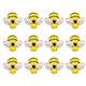 thumbnail image 2 of Chinchetas creativas con forma de abeja, 30 unidades, para decorar, herramienta de bricolaje, papelería para estudiantes, escuela, hogar, oficina (amarillas), 2 of 5
