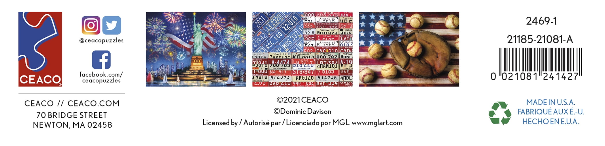 Ceaco - Land of the Free - Liberty - 550 Piece Interlocking Jigsaw Puzzle