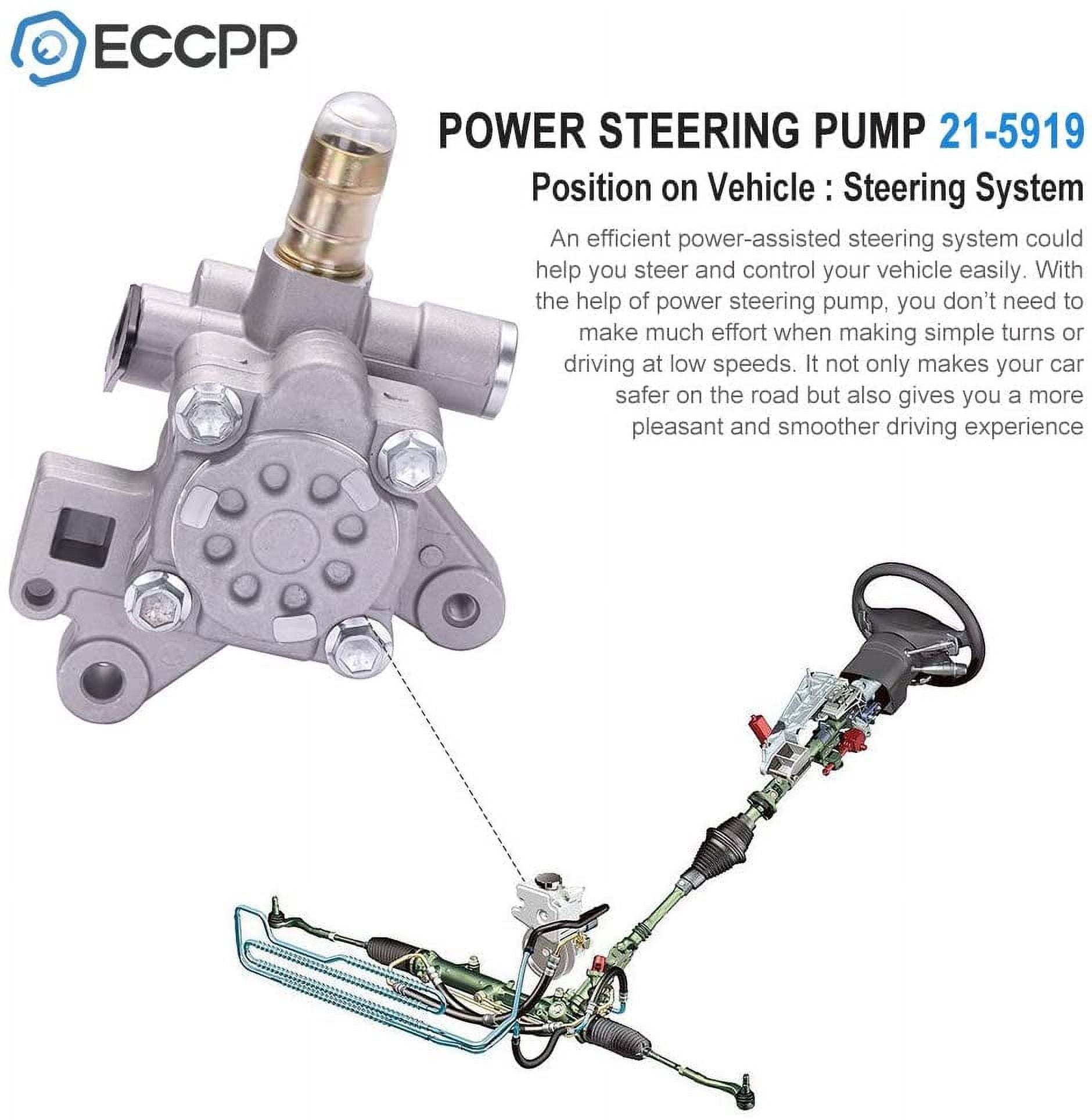 ECCPP 21-5919 Power Steering Pump Power Assist Pump Fit for 1998 1999 2000 2001 2002 for Honda Accord
