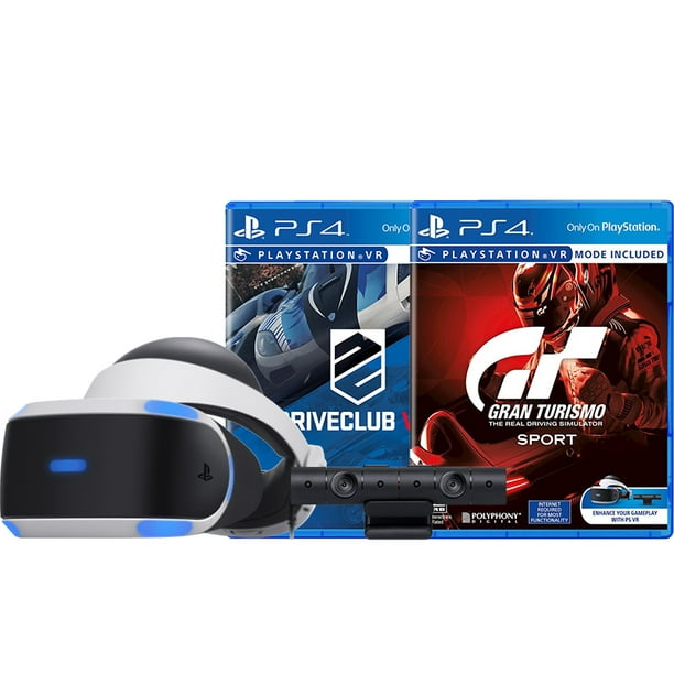 Sony Playstation Vr Gran Turismo Sport W Driveclub Bundle Walmart Com Walmart Com