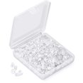 thumbnail image 1 of 1200pcs Silicone Earring Backs Soft Clear Ear Safety Back Pads Backstops Bullet Clutch Stopper Replacement New_1, 1 of 5