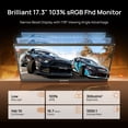 thumbnail image 5 of ARZOPA 17.3inch 1080P FHD 100% sRGB Portable Monitor,16:9 IPS Screen,metal body,with type-c mini HDMI,Speakers, A1M, 5 of 8