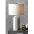 thumbnail image 2 of 29-inch Ceramic Floral Trellis Linen Shade Table Lamp, 2 of 2