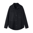 thumbnail image 4 of jjayotai Plus Size Cotton Shirts for Men Long Sleeve Button down Shirts Casual Work Shirt with Flap Chest Pocket, 4 of 6