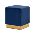 thumbnail image 1 of Meridian Furniture Jax Contemporary Velvet Ottoman/Stool in Navy, 1 of 8