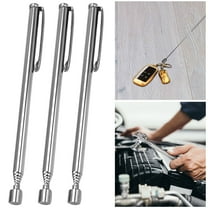 Ikoopy 3Pcs Telescoping Magnetic Grabber Metal Extendable Magnet Pickup Tool 4.92-25.59 Inch Adjustable Magnetic Grabber Stick with Pocket Clip Magnetic Retrieval Tool for Screws