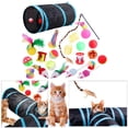 thumbnail image 3 of Diversión Variedad Juego de juguetes con hierba gatera para de B99501 Yuyangstore  Tubo de túnel de juego de gato, 3 of 8