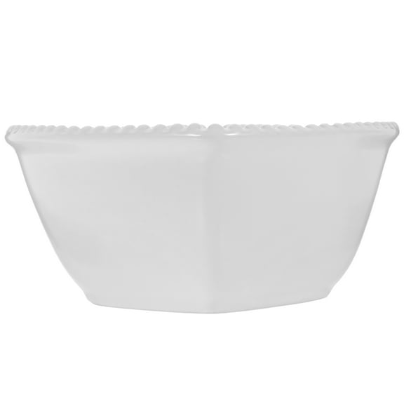 KALLORY White Ceramics Bowl for Home Use Perfect for Serving Dessert Salad or Fruit 8.5 Inches Diameter