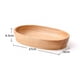 thumbnail image 2 of 1pc Oval Wooden Tray Dinner Plates Tableware Bowl Versatile Tray Coffee Table Kitchen Dishes Snacks Dried Storage Supplies, 2 of 11