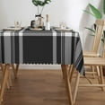 thumbnail image 3 of Rectangle Table Cloth, Royal Stewart Black and White Tartan Resistant Washable Tablecloth Decorative Table Cover for Dining, Indoor and Outdoor, 3 of 6