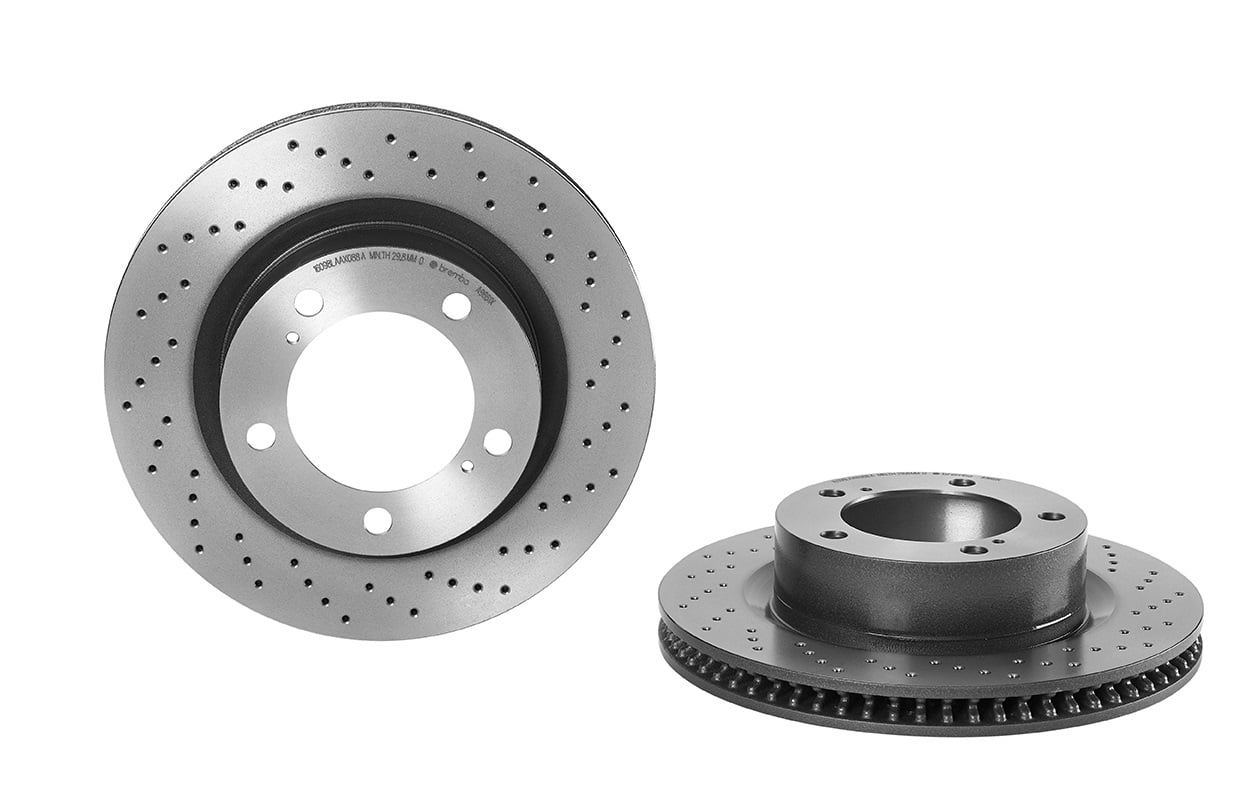 Brembo Front Xtra Brake Disc Rotor Drilled for Toyota Land Cruiser