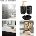 Marble Bathroom Accessories Set, 3 Pcs Ceramic Bathroom Decorations