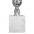 thumbnail image 4 of HomeStock Renaissance Rhapsody 10.8 Lb Table Lamp with 15" Collapsible Drum Shade - Nickel/Natural Finish with White Accents - 15"L x 15"D x 28.9"H, 4 of 5