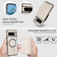 thumbnail image 3 of Allytechgroup Detachable Cards Holder Case for Google Pixel 8 Pro, RFID Blocking 2 In 1 Wallet PU Leather Case with Stand Compatible with Magsafe Shockproof Cover for Google Pixel 8 Pro, White, 3 of 5