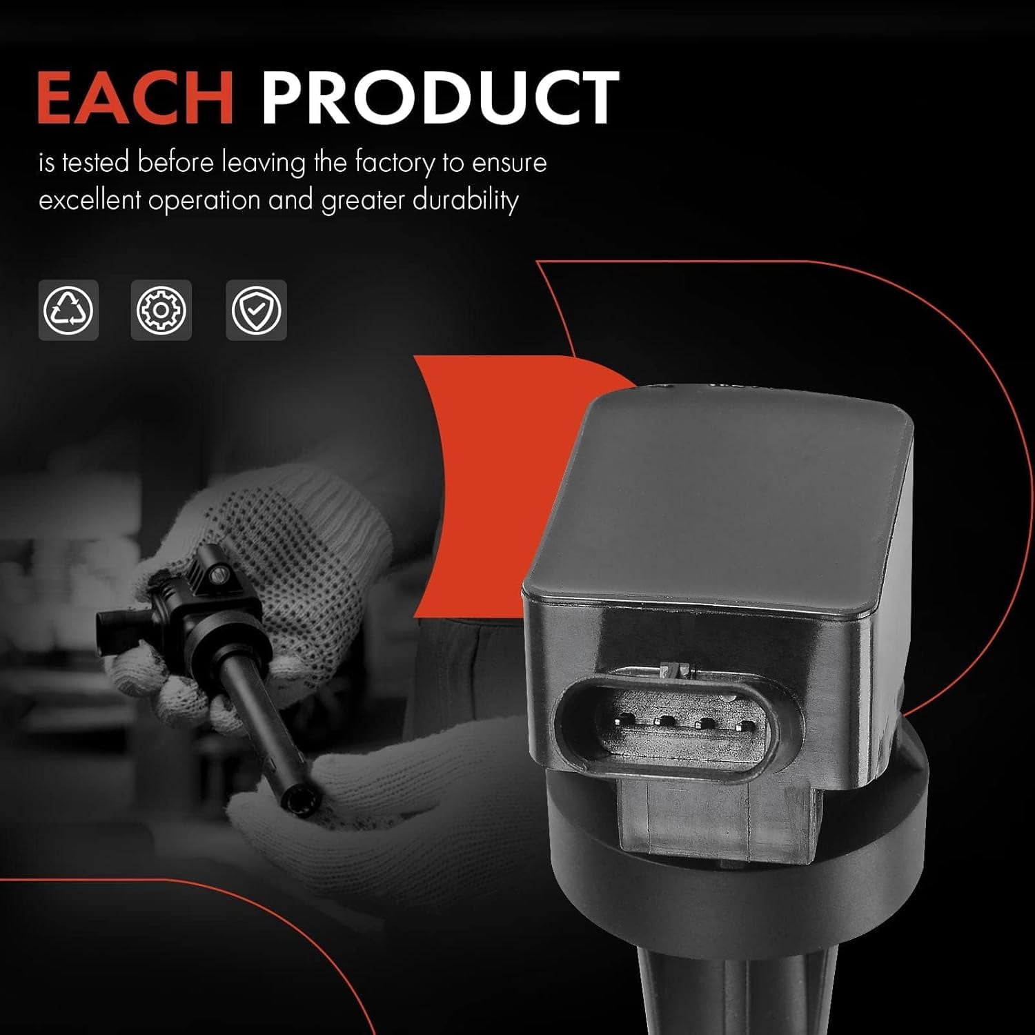 A-Premium Ignition Coil Pack Compatible with Hyundai Elantra Kona Sonata Tucson Veloster Kia Forte5 Optima Soul L4 1.6L 4-PC Fits select: 2018 HYUNDAI TUCSON VALUE/LIMITED