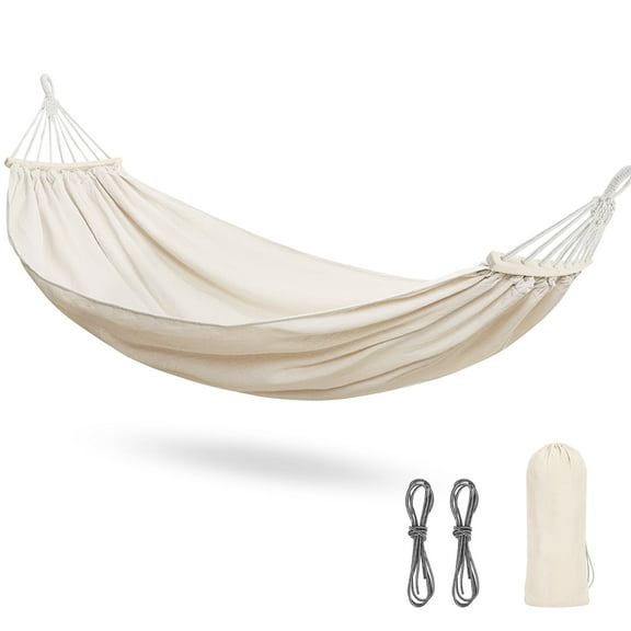 SANLIKE Portable Canvas Double Large Hammock 2 Person Extra Large 74.8 x 59.06 inch Load 660lb Canvas Cotton Hammock for Porch Garden Backyard Lounging Outdoor
