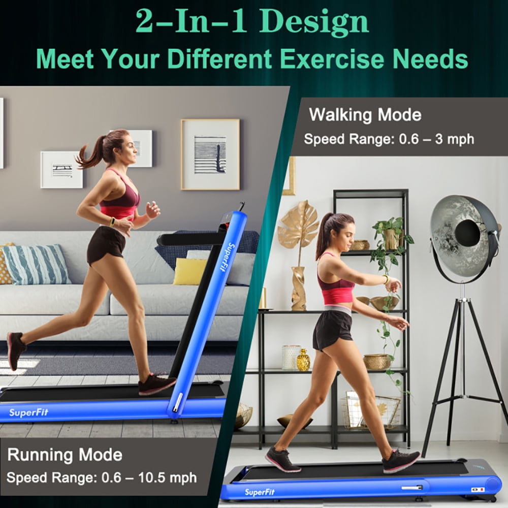 Spaco Walking Machine, Treadmill, 4.75HP 2 In 1 Folding Walking Pad Treadmill with Remote APP Control