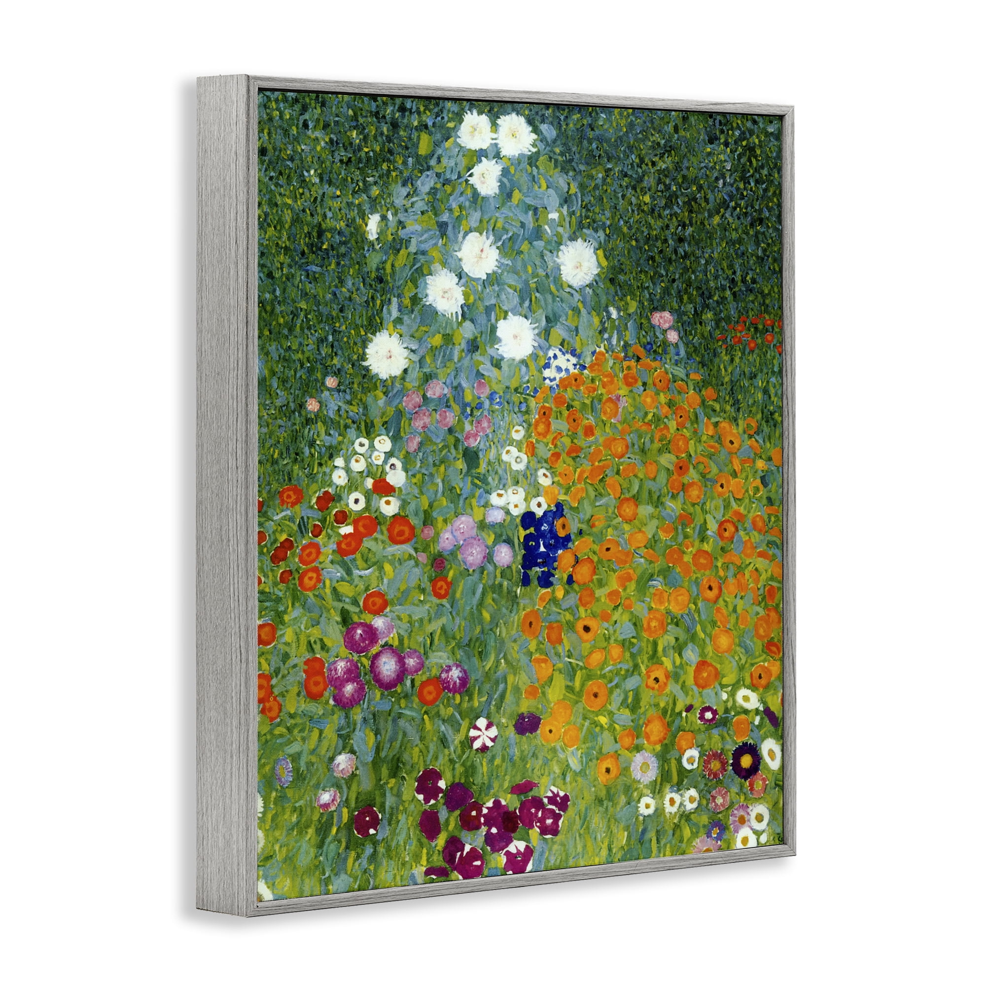 Stupell Industries Farm Garden Classic Klimt Gray Framed Giclee Art, design by Vintage Hustle