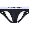 thumbnail image 2 of TANBOM Men's Triangle Nylon Contoured Pouch Underwear, Black, 1-Pack, XL, 2 of 6