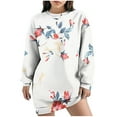thumbnail image 1 of Summer Casual Dress,Ladies Fashionable and Casual Fall and Winter Round Neck Long Sleeved Printing Dress, 1 of 6