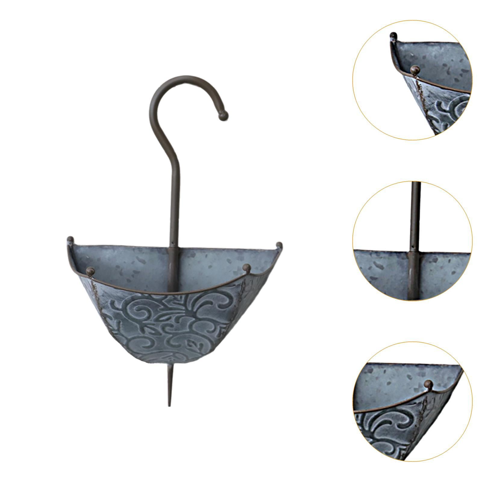MAGIDEAL Wall Planter Iron Wall Mounted Wall Hanging Planter for Courtyard Yard Fence grey