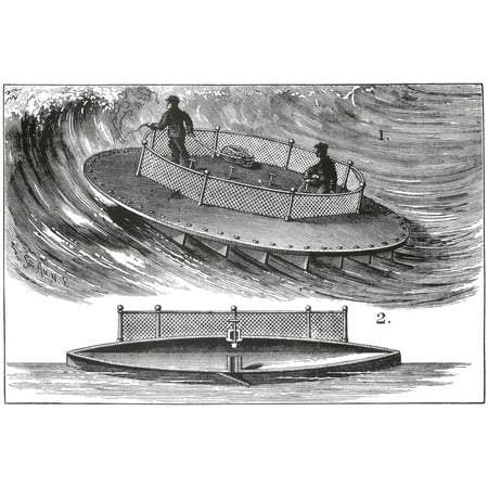 Tuckers Surf Boat 1879 Stretched Canvas - Science Source (24 x (Best Boat To Surf Behind)
