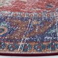 thumbnail image 3 of SAFAVIEH Tucson Alfreda Traditional Machine Washable Area Rug, 6' x 6' Round, Red/Navy, 3 of 8