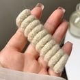 thumbnail image 1 of 2 bandas para el cabello con lazo para teléfono | Coleteros de fibra de poliéster suave | Coleteros elásticos | Cordón de teléfono rizado impermeable | Accesorios deportivos para mujeres y niñas,, 1 of 6