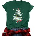 thumbnail image 4 of LUOGENLI T-shirts pour Femme pour Femmes Imprimé de Noël Col Rond T-Shirt pour Femmes Manches Courtes Haut Festif des Fêtes 4TG T-shirts pour Femmes T-shirts Graphiques T-shirts Fête de la Saint-Patrick Vert m, 4 of 4
