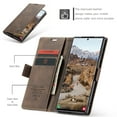 thumbnail image 3 of Dteck Case for Samsung Galaxy S24 Ultra,Vintage Leather Magnetic Wallet Case Card Slot TPU Shockproof Kickstand Full Body Protective Cover for Galaxy S24 Ultra,Coffee, 3 of 8