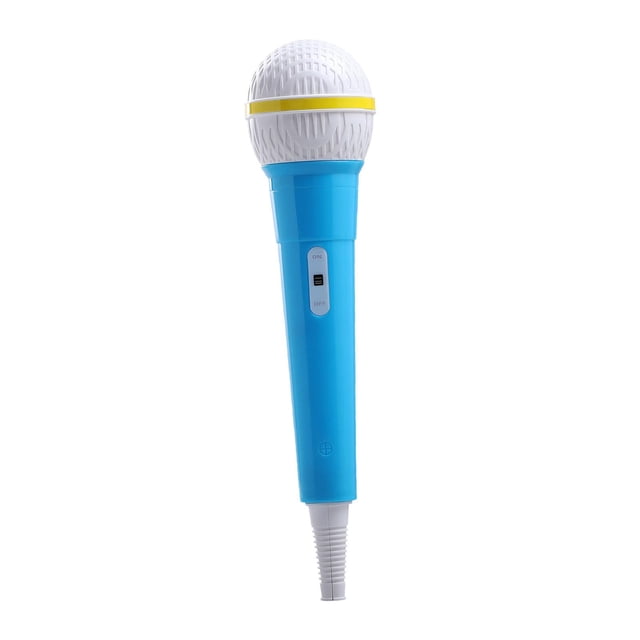 Microphone Prop Costume Singer Telemarketer Kids Fake Toy Mic Accessory - Blue, 20x5.3x1.1cm perfke micrófono artificial