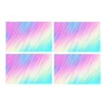 thumbnail image 2 of MKHERT Psychedelic Color Neon Gradient Stripes Rainbow Shiny Lines Placemats Table Mats for Dining Room Kitchen Table Decoration 12x18 inch,Set of 4, 2 of 4