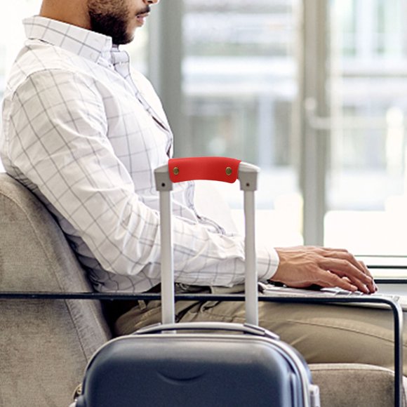 Bolso de cuero con asa, accesorios para equipaje, funda de cuero resistente, asa ajustable, equipo de viaje, funda protectora, para viajes de negocios, mejora del equipaje de cuero Blaxill