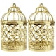 thumbnail image 1 of 2 piezas de metal jaula de pájaros decoración linterna vela pequeño portavelas linterna hogar boda banquete mesa decoración hierro candelabro colgante linterna, oro Rojo Verde MX-0128489FYD, 1 of 5