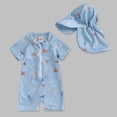 thumbnail image 6 of Baby Girl Swimsuit One Piece Fruit Printed Long Sleeve Rash Guard with Hat Toddler Beach Bathing Suit Long Sleeve Piece Swimsuit With Hat Baby Toddler, 6 of 6