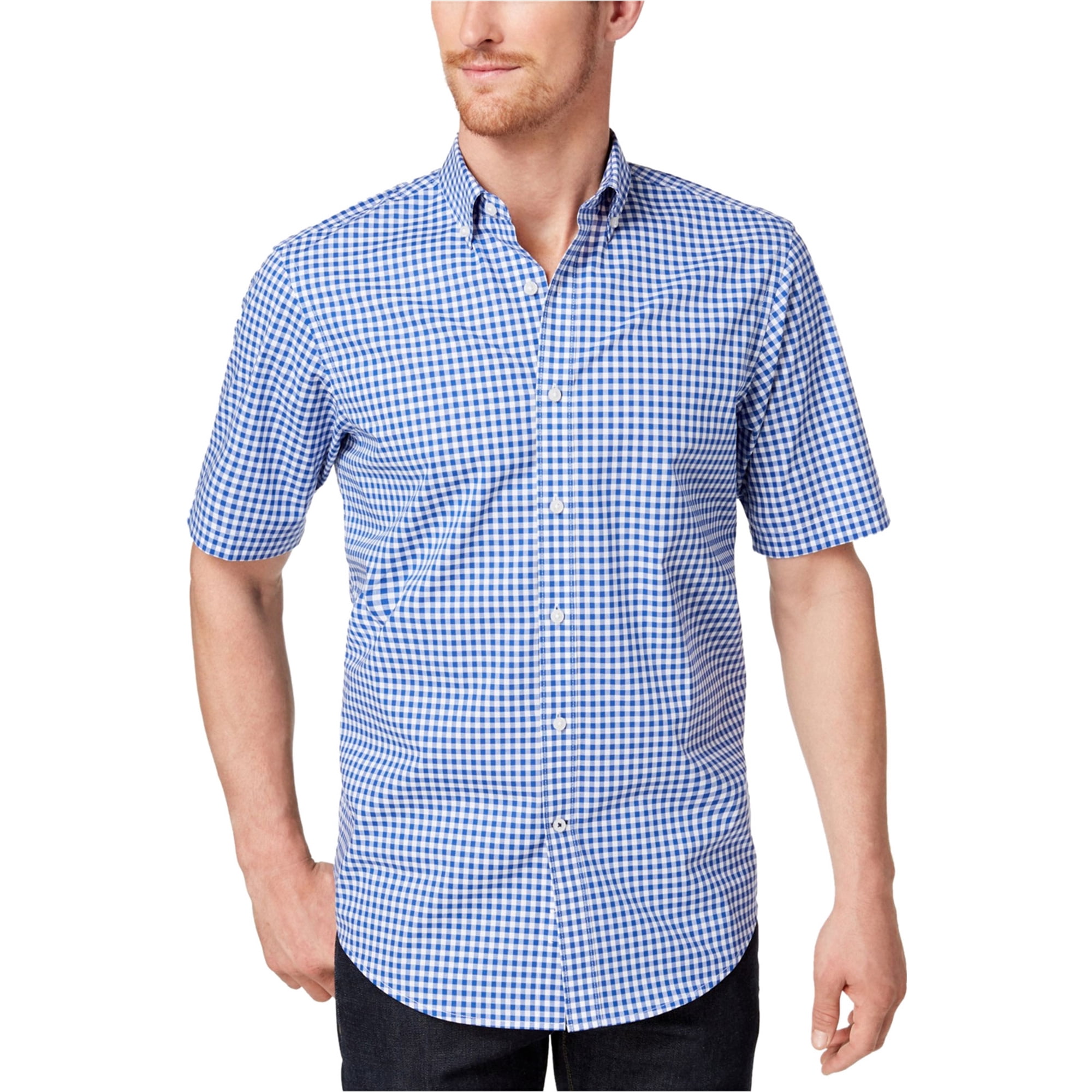 Club Room Chemise Boutonnée Winston pour Hommes, Bleu, Petit