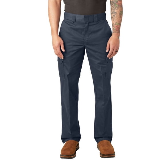 Dickies Men's Relaxed Fit Cargo Work Pants, Dark Navy, 36X34