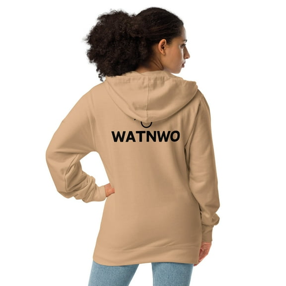 WATNWO Unisex fleece zip up hoodie
