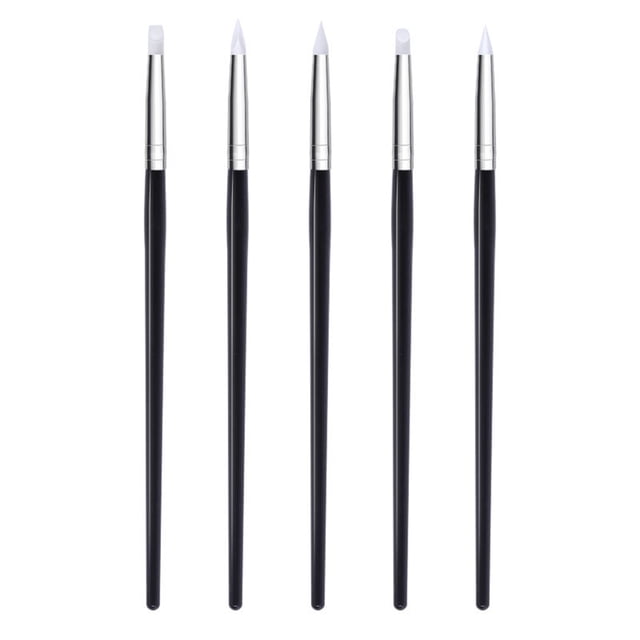 Vogacara Pluma de la escultura del arte del clavo del silicón del gel de silicona conveniente y fácil hecha del silicón durable Juegos de manicura