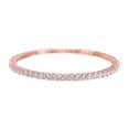 thumbnail image 3 of Ratnavali Jewels CZ Zirconia Rose Gold Sleek Designer White Solitaire Bracelet Bollywood Wedding Bangle Jewelry Women, 3 of 6