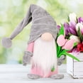 thumbnail image 2 of Muñeco de peluche de gnomo para el día de la madre, adorno artesanal con ramo de tulipán, regalo para el hogar, 2 of 10