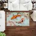 thumbnail image 4 of Japanese Koi Fish Rug, Koi Rug, Abstract Rug, Animal Rugs, Decorative Rug, Thin Rug, Machine Washable Rug, Corridor Rug, Cool Rug, 2.6'x9.2' - 80x280 cm, 4 of 9