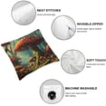 thumbnail image 6 of Fenyluxe Pillow Covers Decorative Pillowcases  Abstract Colorful Mushroom Design, Holiday Farmhouse Throw Pillow Case Hidden Zippered Square Cushion Cover for Sofa Bedroom Home Decor White, 6 of 7