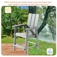 thumbnail image 4 of CHYVARY 1 Peak Patio Adirondack Chair Plastic Single Chairs, Bar-Style Chair Fire Pit Outdoor Lounge Chair for Backyard Deck,Light Gray, 4 of 8