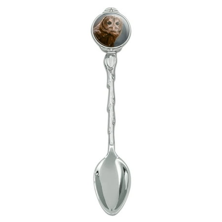 

Solitary Barred Owl Novelty Collectible Demitasse Tea Coffee Spoon