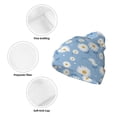 thumbnail image 3 of Lsque Daisies Flowers Pattern Knitted Beanie, Unisex Winter Hat, Knit Hat Winter Beanies Thick Fisherman Beanies Cuffed Plain Skull Caps, 3 of 6