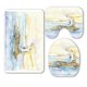 thumbnail image 1 of ABPHQTO Mermaid Rock Sunset Sea Orange Blue Fabulous Story Juego de alfombras de baño de 3 piezas Alfombra de baño Alfombra de contorno y cubierta de tapa de inodoro, 1 of 1