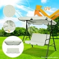 thumbnail image 6 of CHELIASD Porch Swing Canopy Swing Canopy, Replacement Swing Cover, Sun Shade Awning Cover, for Outdoor Garden Patio Porch Yard, 1× Swing top (142×120×18cm) + 1× Seat cover (150×150×10cm), 6 of 9