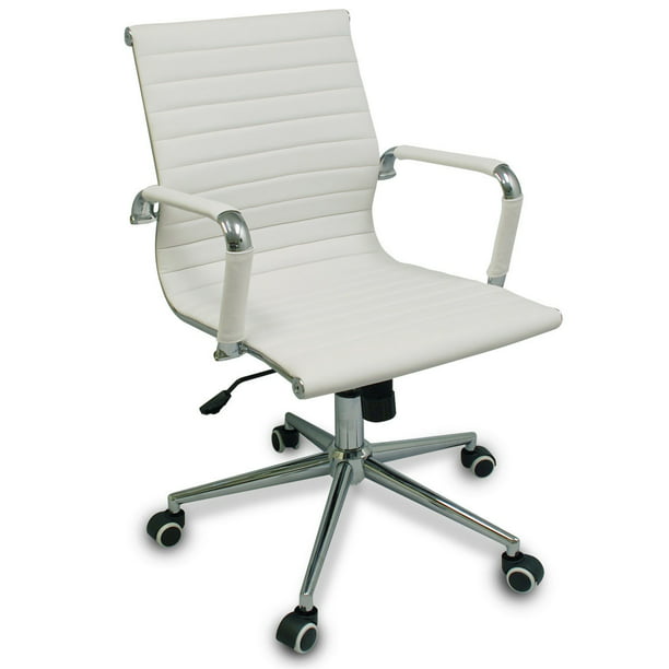 Bodymade Modern Ribbed Office Chair With Chrome Frame and